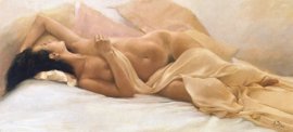 Desnudo con tela beig